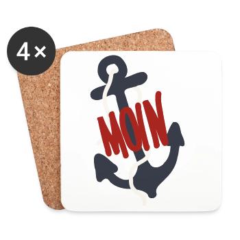 Anker - Untersetzer (4er-Set) - Weiß - Vorne