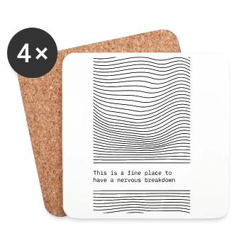 C’est un bon endroit pour une dépression nerveuse. - Dessous de verre (lot de 4) - blanc - Devant