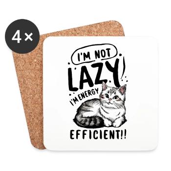 Energiesparmodus Perserkatze - Untersetzer (4er-Set) - Weiß - Vorne