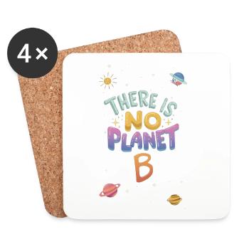 Pas de planète B cosmique - Dessous de verre (lot de 4) - blanc - Devant