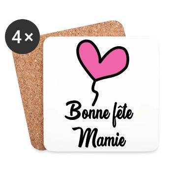 GRANNY. HAPPY BIRTHDAY. MOM. MOTHER'S DAY - Coasters (set of 4) - white - Front
