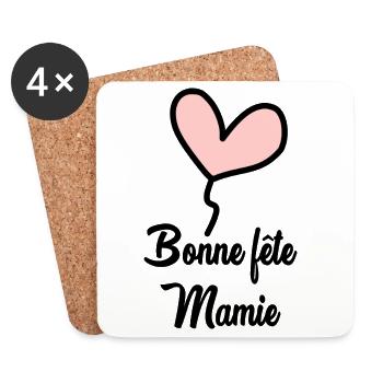 GRANNY. MOTHER'S DAY. HAPPY GRANNY'S DAY. I LOVE YOU - Coasters (set of 4) - white - Front