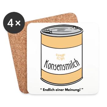 Konsensmilch - Untersetzer (4er-Set) - Weiß - Vorne