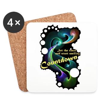Countdown Smiling timer - Untersetzer (4er-Set) - Weiß - Vorne