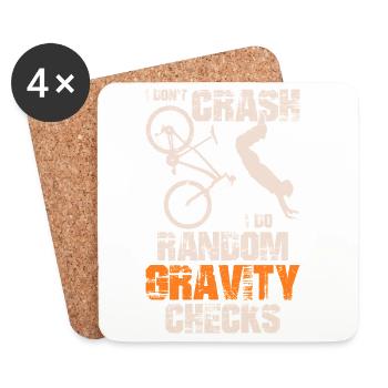 T-shirt BMX Random Gravity Checks - Dessous de verre (lot de 4) - blanc - Devant