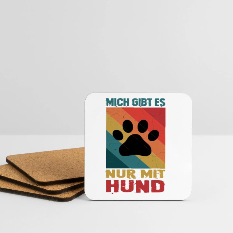 Gassi Outfits Hunde Herrchen Hundehalter Hund Untersetzer (4er-Set)
