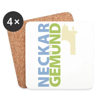 Neckargemuend Stadttor - Untersetzer (4er-Set) - Weiß - Vorne