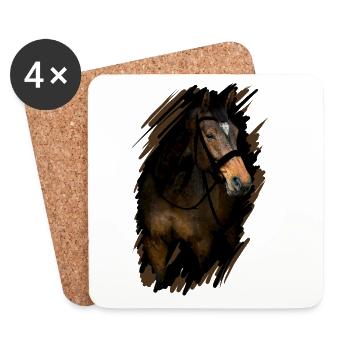 Horse - Coasters (set of 4) - white - Front