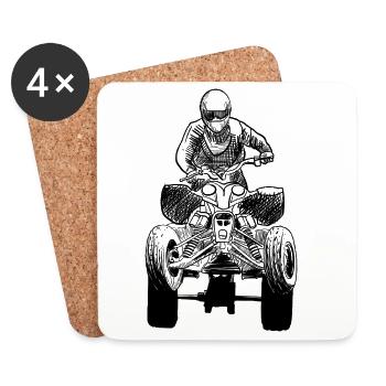 Quad - Untersetzer (4er-Set) - Weiß - Vorne
