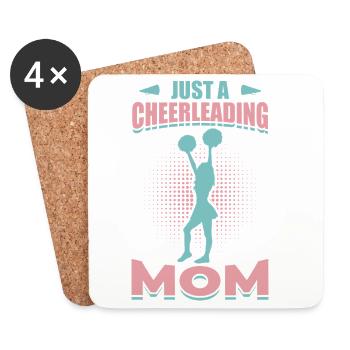 Conception de motivation pour maman pom-pom girl - Dessous de verre (lot de 4) - blanc - Devant