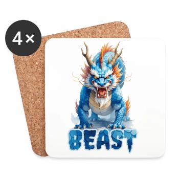 Legendary Guardian Dragon | 6Kx9K 54MP - Coasters (set of 4) - white - Front