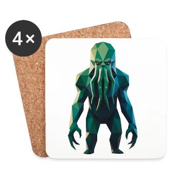 C'thulhu - Cool Lovecraft Logo - Coasters (set of 4) - white - Front