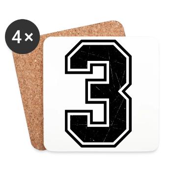 Geometric 3 Distress - Coasters (set of 4) - white - Front