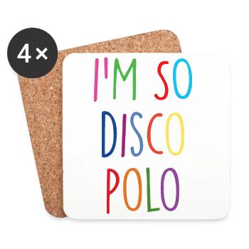 Disco Polo - Dessous de verre (lot de 4) - blanc - Devant