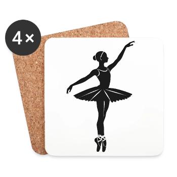 Ballerine - Cool Silhouette Logo - Dessous de verre (lot de 4) - blanc - Devant
