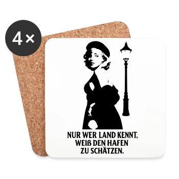 hafen leichtes mädchen - Untersetzer (4er-Set) - Weiß - Vorne