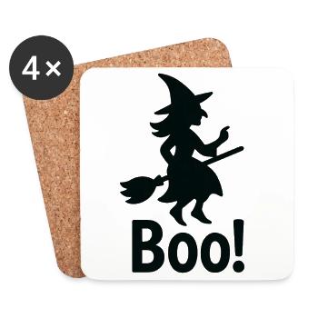 Witch Boo! Halloween - Coasters (set of 4) - white - Front