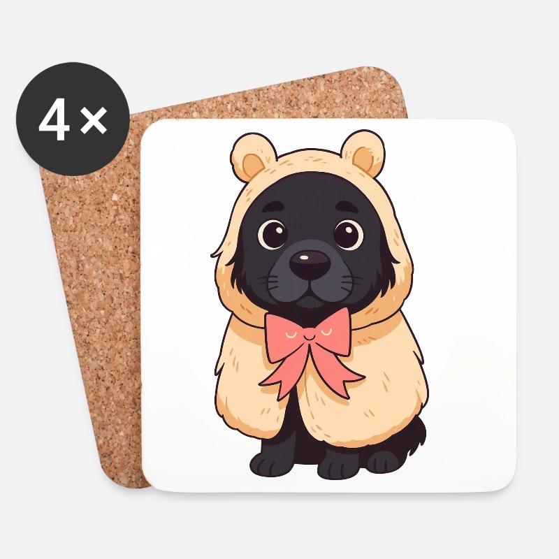 cute dog - Untersetzer (4er-Set) - Weiß
