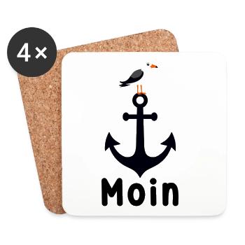 Anker Seagull Moin - Coasters (set of 4) - white - Front