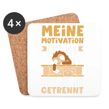 My Motivation and Me - Separated Sloth - Coasters (set of 4) - white - Front