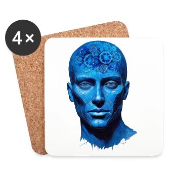 HEAD GEARS - Coasters (set of 4) - white - Front