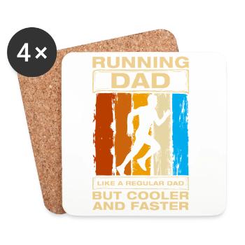 Running Dad Funny Running Jogging Runner - Coasters (set of 4) - white - Front