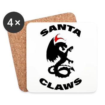 SANTA CLAWS - Coasters (set of 4) - white - Front
