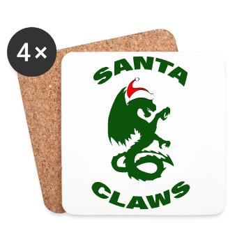 SANTA CLAWS - Coasters (set of 4) - white - Front