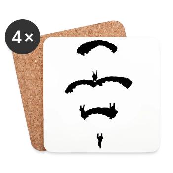 Parachute Diamond - Coasters (set of 4) - white - Front