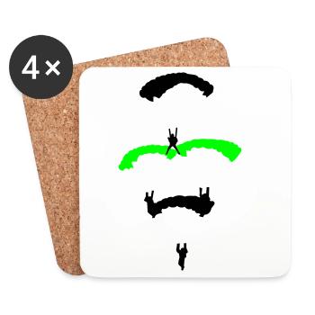 Parachute Diamond - Coasters (set of 4) - white - Front