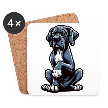 Great Dane Great Dane Owner Great Dane Fan - Coasters (set of 4) - white - Front