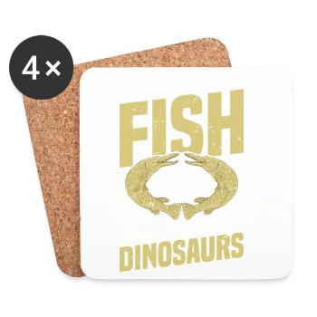 Canne à pêche pour alligator gar alligator alligator pêcheur - Dessous de verre (lot de 4) - blanc - Devant