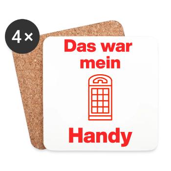 Das war mein Handy – Retro Call! Damals, früher  - Untersetzer (4er-Set) - Weiß - Vorne
