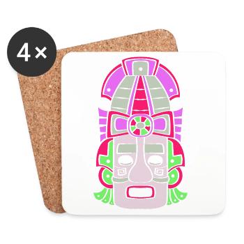 Inca Mayan calendar aztec - Coasters (set of 4) - white - Front