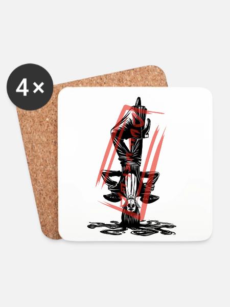 The defeated: Witch Vampire Monster - Coasters (set of 4) - white