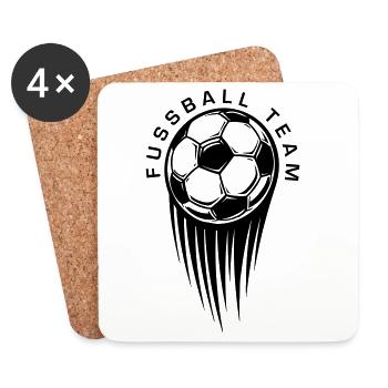 Fussball Team - Untersetzer (4er-Set) - Weiß - Vorne