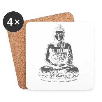 Buddha Wisdom: True to Your Best Self - Coasters (set of 4) - white - Front