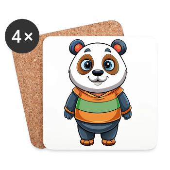 panda - Coasters (set of 4) - white - Front
