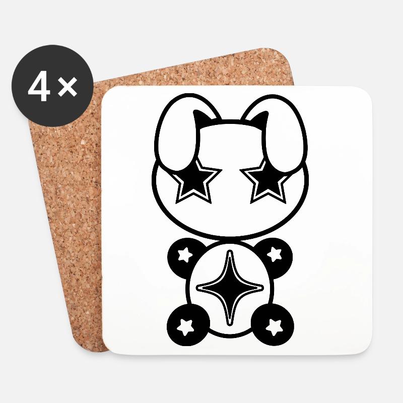 Plush: Stary - Untersetzer (4er-Set) - Weiß