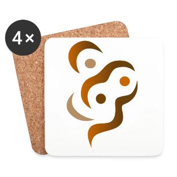 yoga_design_6 - Coasters (set of 4) - white - Front