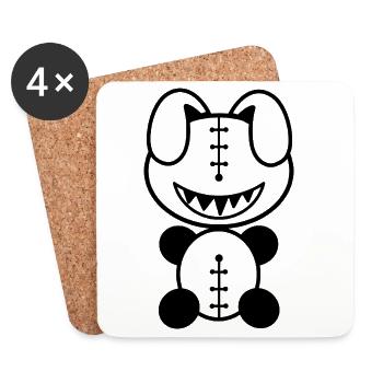 Plush: Silly - Coasters (set of 4) - white - Front