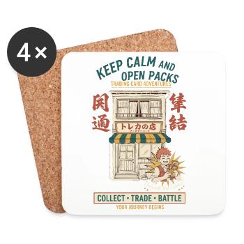 Restez calmes et ouverts Packs Aventures de cartes à collectionner - Dessous de verre (lot de 4) - blanc - Devant