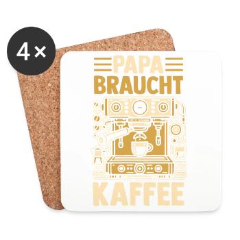 Coffee Father Father's Day Dad - Coasters (set of 4) - white - Front