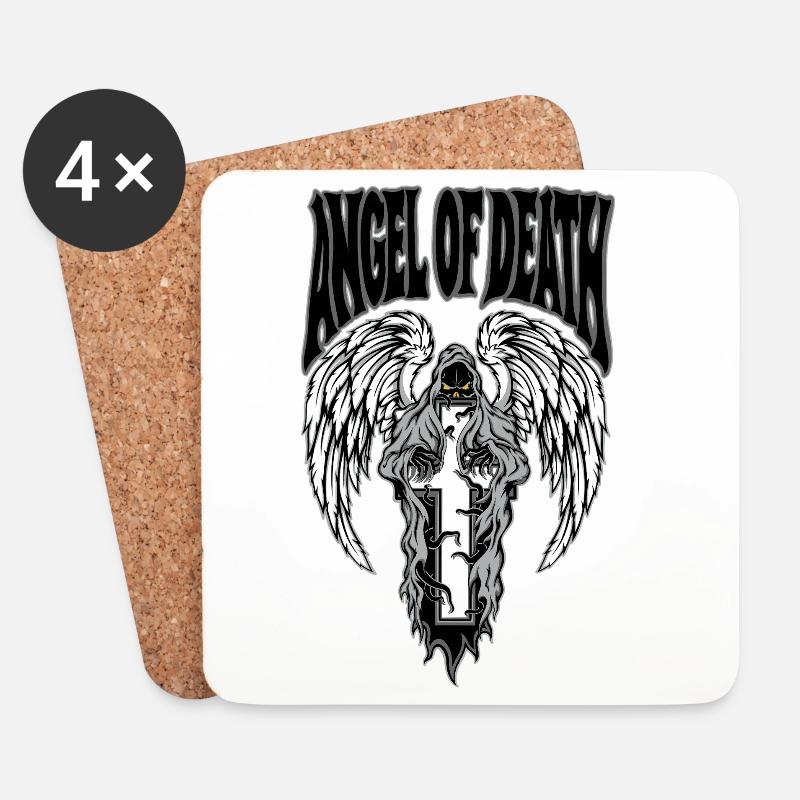 Ange de la Mort - Dessous de verre (lot de 4) - blanc