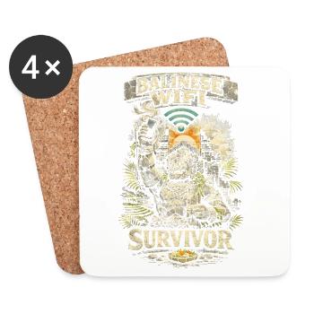 Survivant du Wifi balinais Travel Bali Travel - Dessous de verre (lot de 4) - blanc - Devant