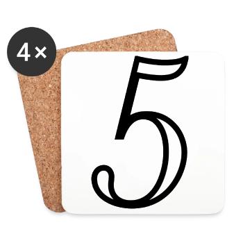 5. JUBILÄUM. 5 JAHRE. 5. JUBILÄUM - Untersetzer (4er-Set) - Weiß - Vorne
