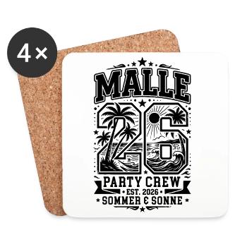 Malle 26 Trikot Mallorca - Untersetzer (4er-Set) - Weiß - Vorne