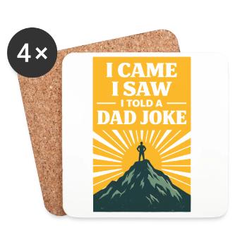 Chemise drôle de blague de papa Cadeau d’humour de père - Dessous de verre (lot de 4) - blanc - Devant