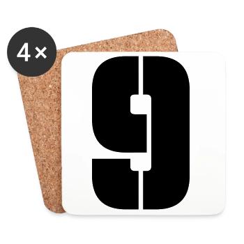 9 - Untersetzer (4er-Set) - Weiß - Vorne