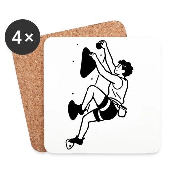 bouldern - Untersetzer (4er-Set) - Weiß - Vorne